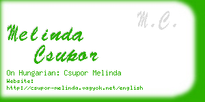 melinda csupor business card